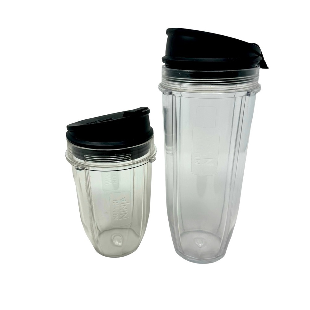 2 Nutri Ninja Blender Replacement Pitchers 18oz & 32oz With Sip And Seal Lids
